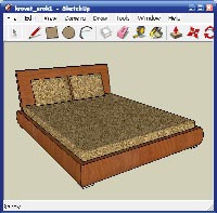 Sketchup  -  кровать